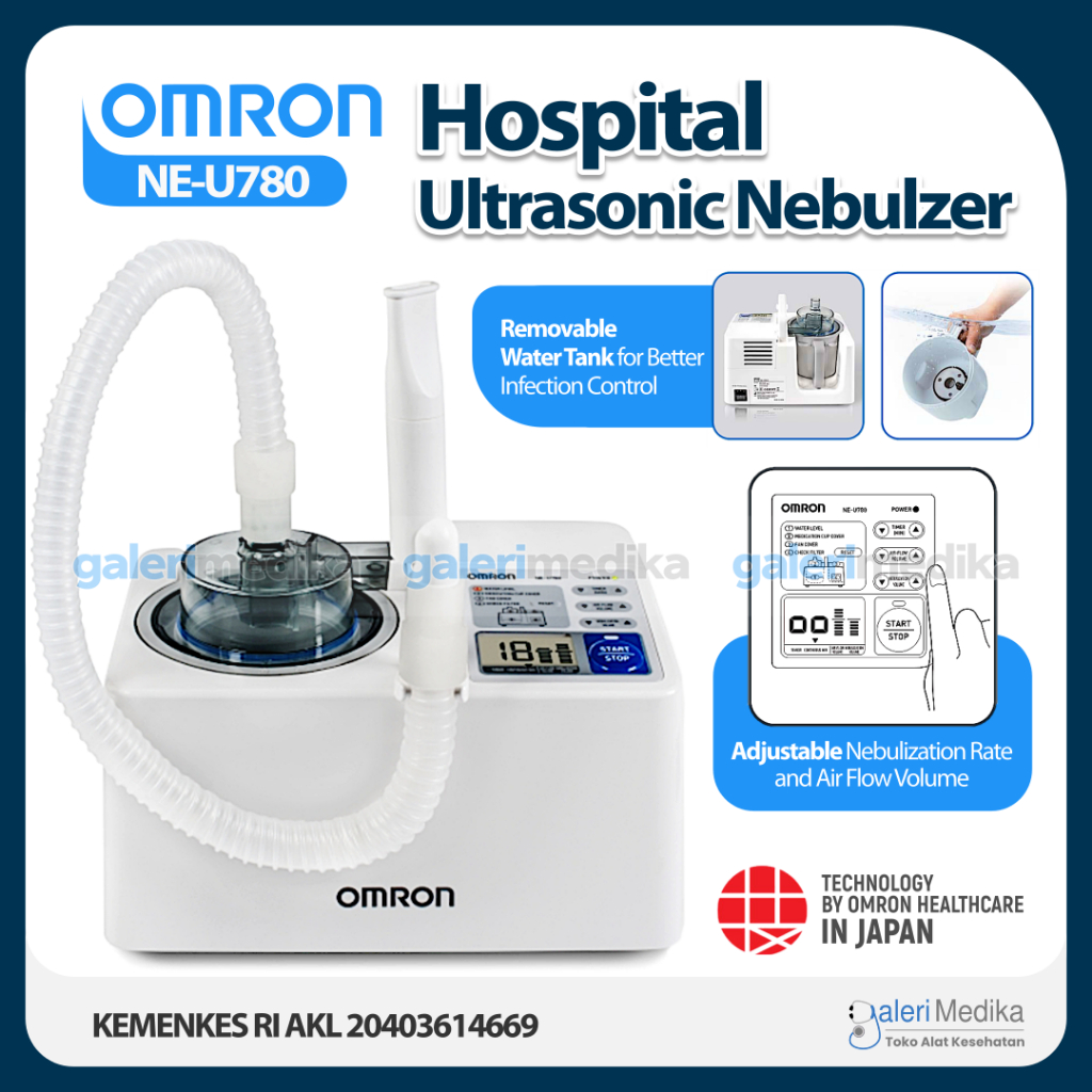 Hospital Ultrasonic Nebulizer Omron NE-U780 / NEU780 / NE U780 Nebulizer Rumah Sakit Nebulisasi