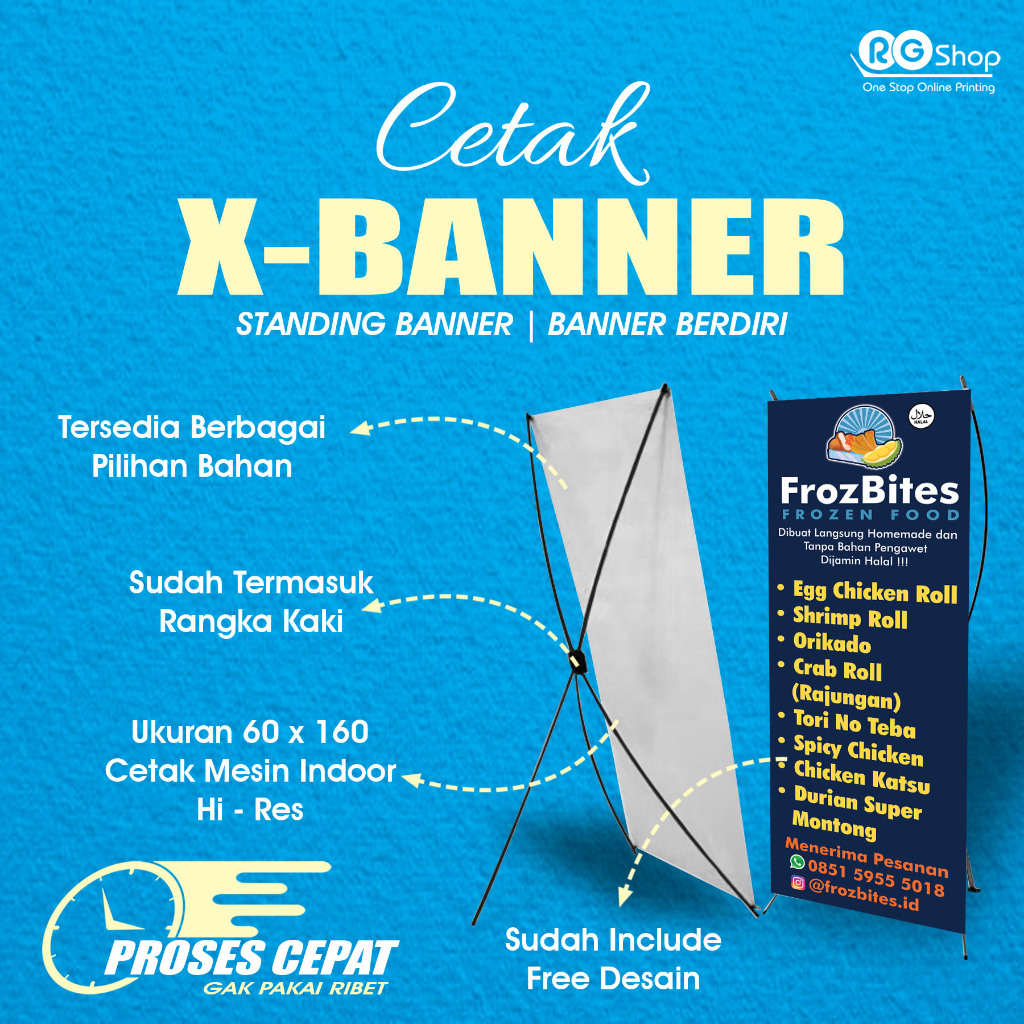 CETAK STANDING BANNER / STAND BANNER / X BANNER / BANNER