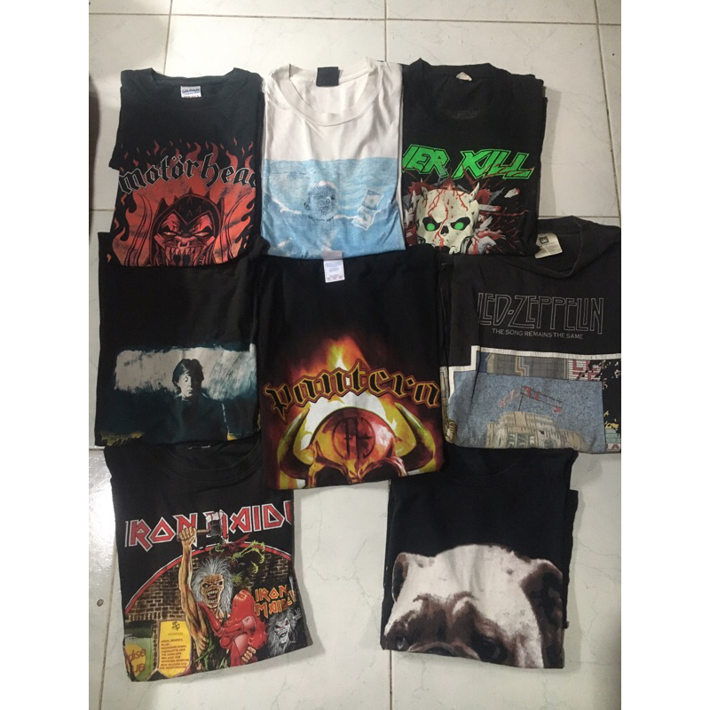 Borongan Kaos band second vitage