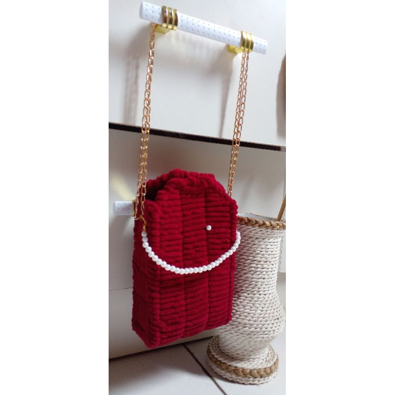 TAS KANVAS / TAS CANVAS DIY PHONE BAG WANITA