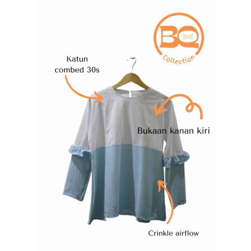 Baju menyusui/kaos busui/atasan busui bukaan kanan kiri