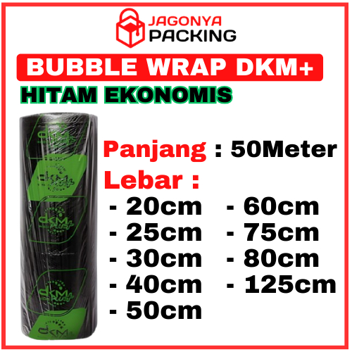 

Bubble Wrap HITAM DKM 50Meter Bubblewrap DKM PLUS EKONOMIS/ ROLL