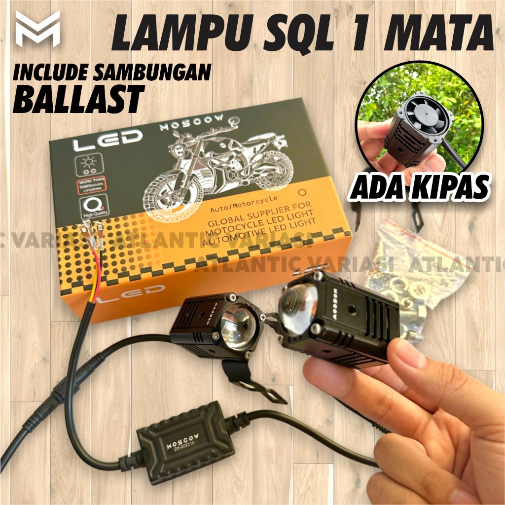 HEADLAMP LAMPU TEMBAK LASER SQL 1 MATA HEADLAMP LASER GUN LAMPU MOTOR HIGH / LOW 2 WARNA ORIGINAL MO