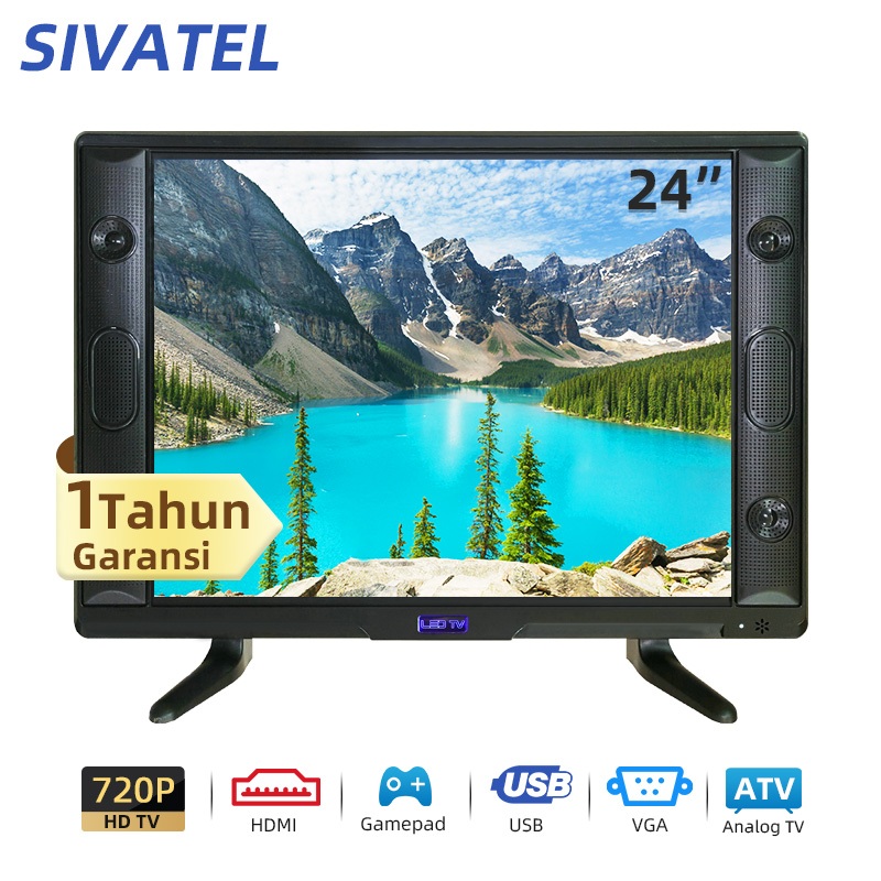 Sivatel TV Led Monitor 24 inch layar komputer Gaming Monitor 【Garansi 1 Tahun】-TV Analog