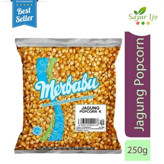 MERBABU Jagung Popcorn K 250 Gram / Pack Fresh Dry Corn Pipilan Kering Mentah