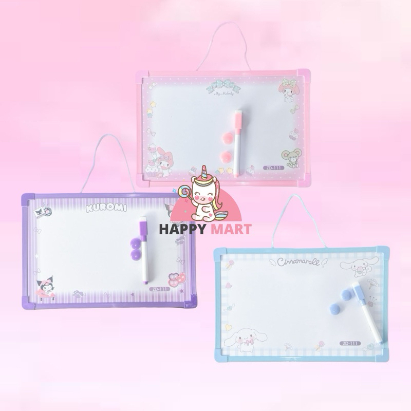 

Papan tulis motif sanrio kuromi / melody / cinnamoroll