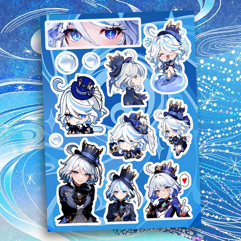 

FURINA Hydro Archon Fontaine Genshin Impact Stickers Waterproof