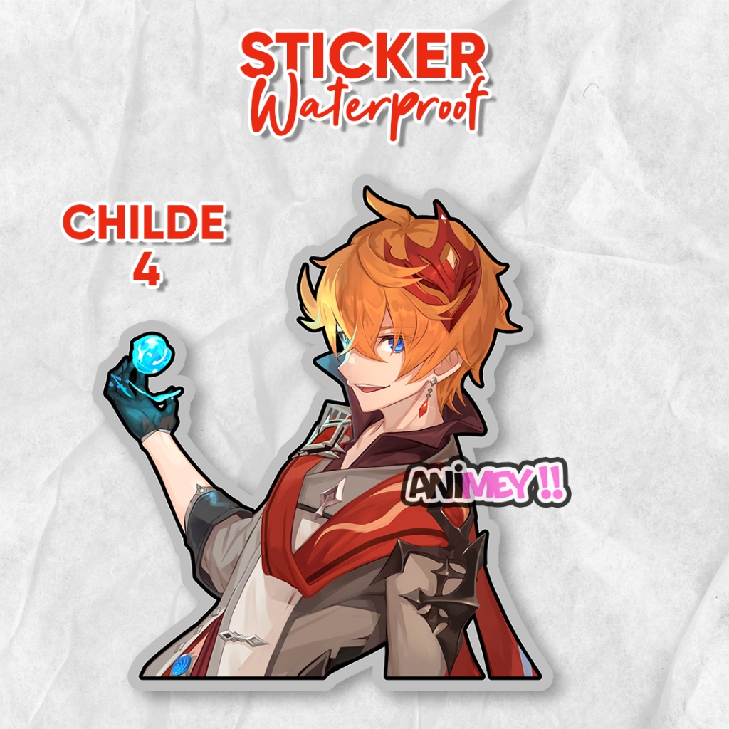 

Stiker Childe Genshin Impact / Sticker Anime Waterproof