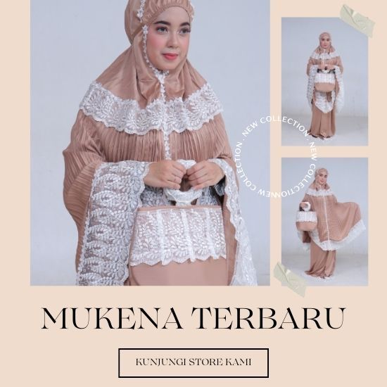 Mukena dewasa premium jumbo bordir mewah elegan terbaru