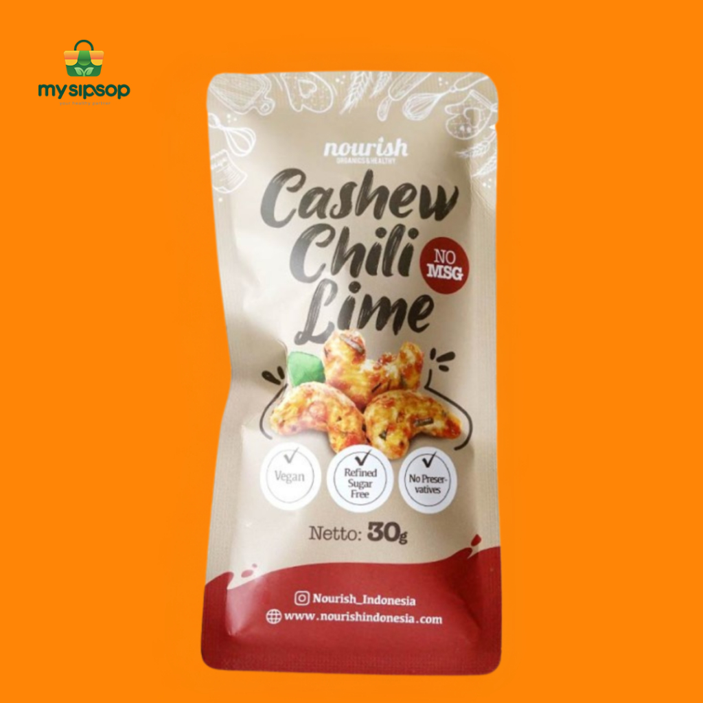 

Cashew Chili Lime - Kacang Mede Panggang Rasa Pedas Segar Daun Jeruk 30gr