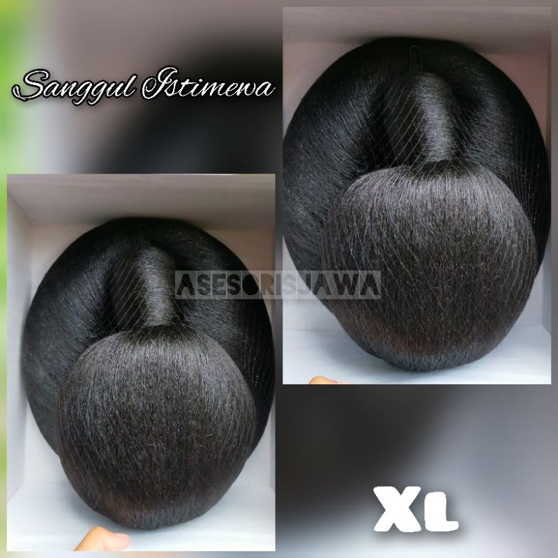 Sanggul Sintetis XL Model Candik Ayu Sindhen - Aksesori Rambut Tradisional Jawa