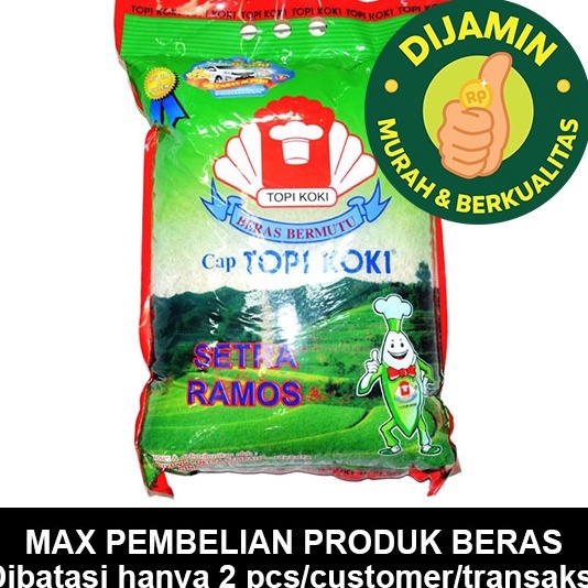 

KODE CAS877 TOPI KOKI SETRA RAMOS 5 KG - BERAS