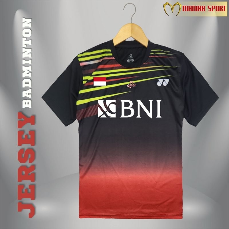 KBAS05- FREE SABLON NAMA‼️KAOS BADMINTON BAJU BULUTANGKIS JERSEY PRINTING PREMIUM BAHAN BENZEMA