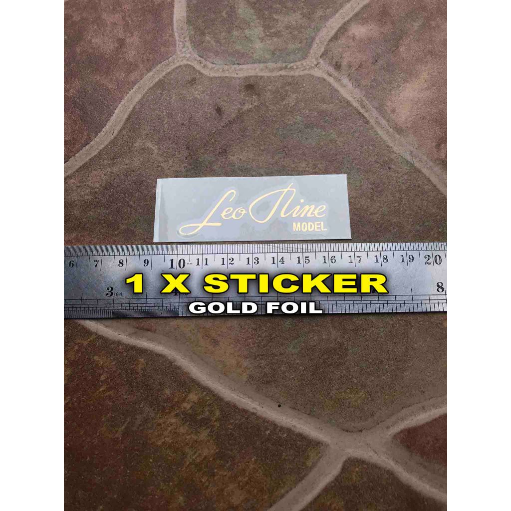 Tulisan Leo Nine Model Logo Headstock Gitar Elektrik Sticker Tempel Fresher Lespaul Custom Vintage G