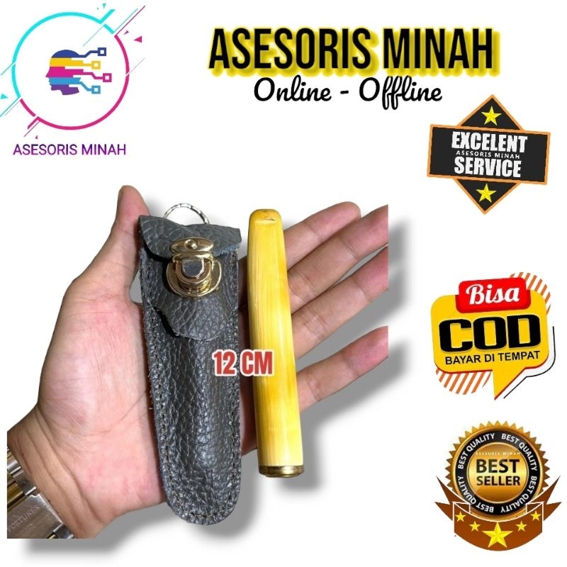 cangklong once pipa cangklong sari gading+sarung kulit asli pipa cangklong piparokok cangklong once