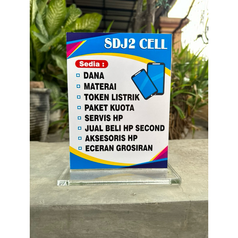 

BISA REQUEST PAPAN AKRILIK KONTER COUNTER CELL 15x20CM