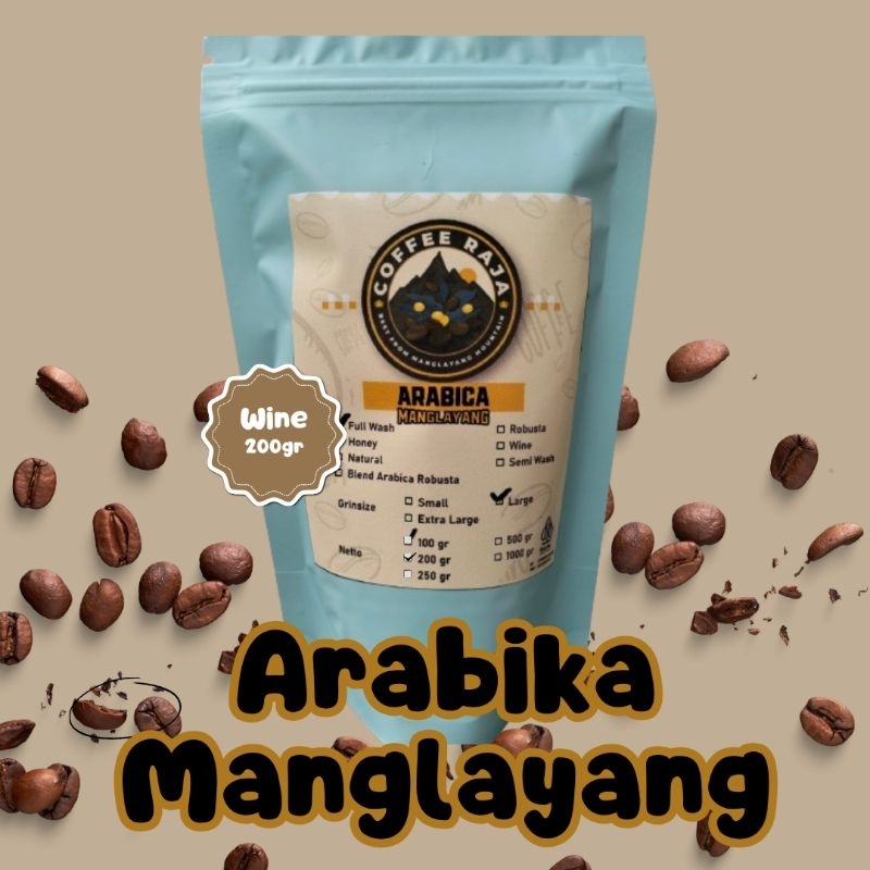 

Arabika Manglayang Kopi Arabika Manglayang wine 200gr Kopi bubuk kopi butir
