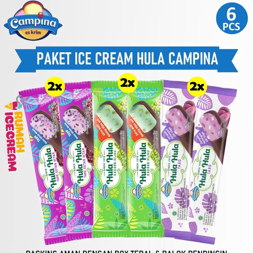 

MODEL QVO376 Paket Ice Cream Hula Campina 6pcs