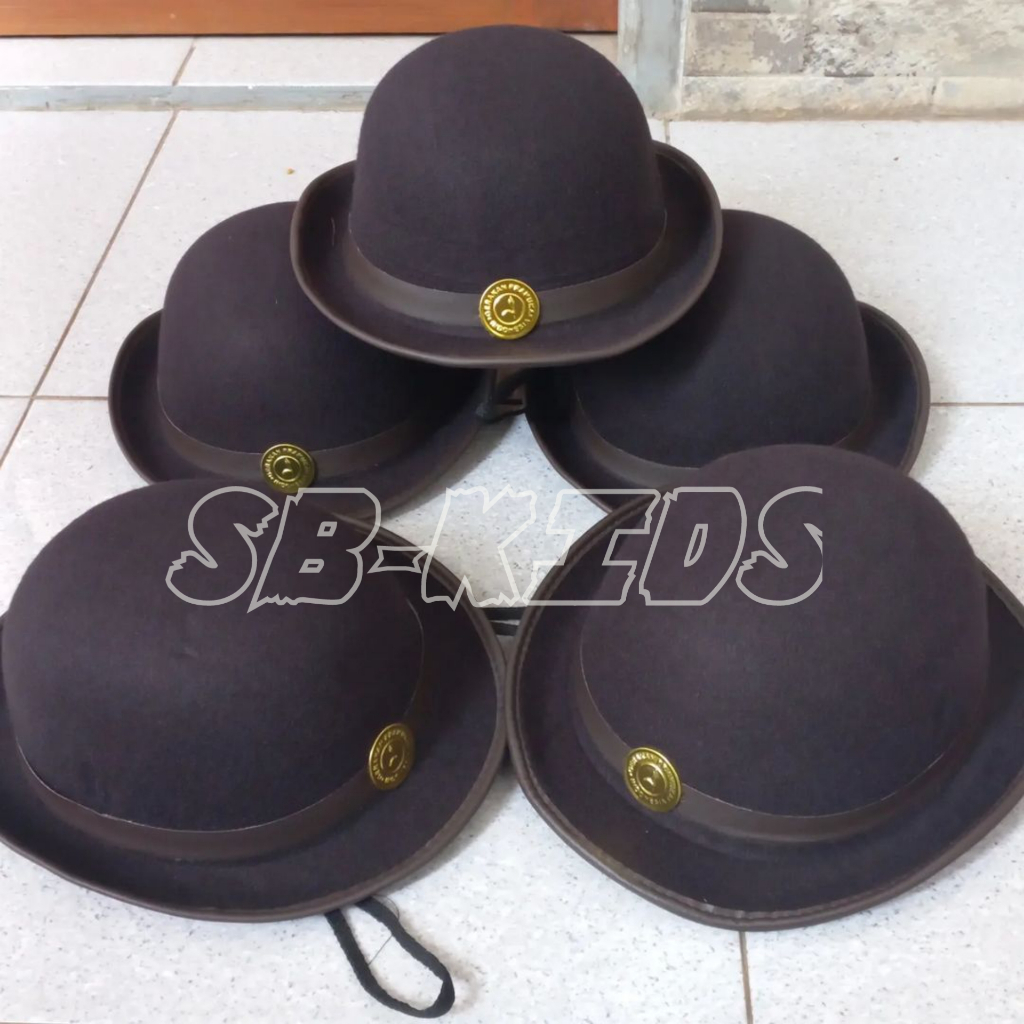 topi bonie boni pramuka perempuan wanita sekolah sd smp sma / topi pramuka boni rajut laken dan blud