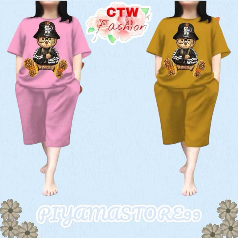 SETELAN JUMBO OVERSIZE WANITA/ONE SET Kaos Wanita LD 115