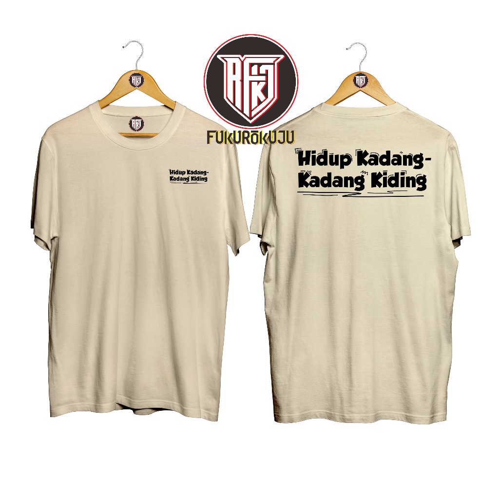 Kaos Distro Kata Lucu Hidup Kadang Kiding Cotton Combed 24s Baju Pria Jumbo 3XL XXXL