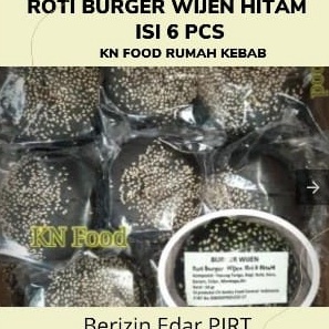 

TIPE WT791 Roti Burger Hitam Wijen isi 6 pcs -Black Bun Burger 6 pc -Khusus GO JEK