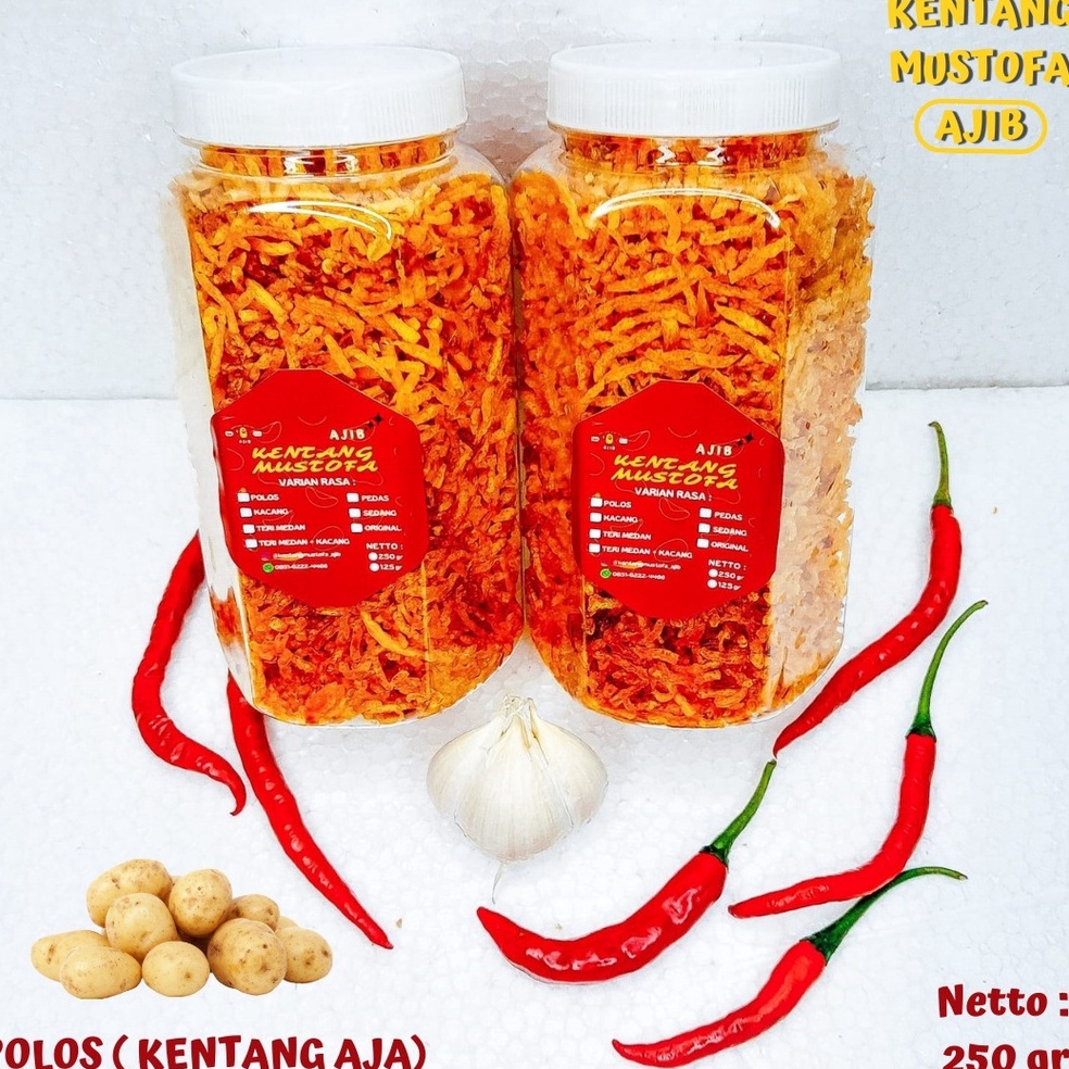 

92 TERMURAH KENTANG MUSTOFA AJIB KENTANG POLOS AJA // 700ML 250GRAM 125GRAM KRIUK RENYAH 58