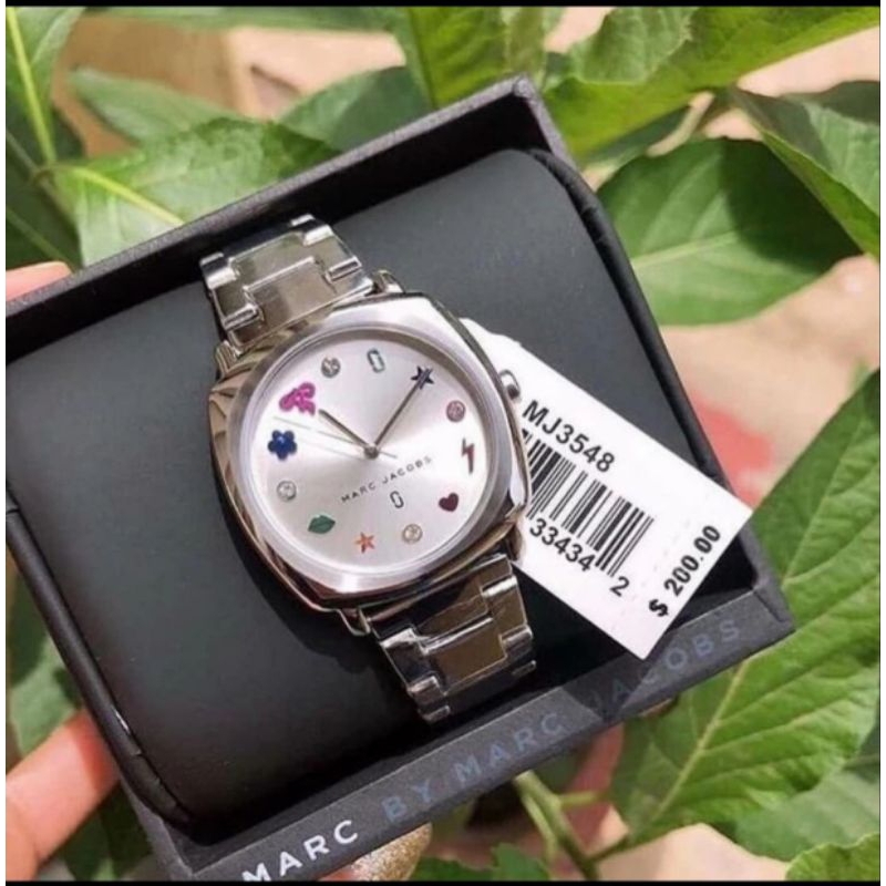 JAM TANGAN WANITA MARC JACOBS MJ3548 / MJ 3548 SILVER ORIGINAL FULLSET