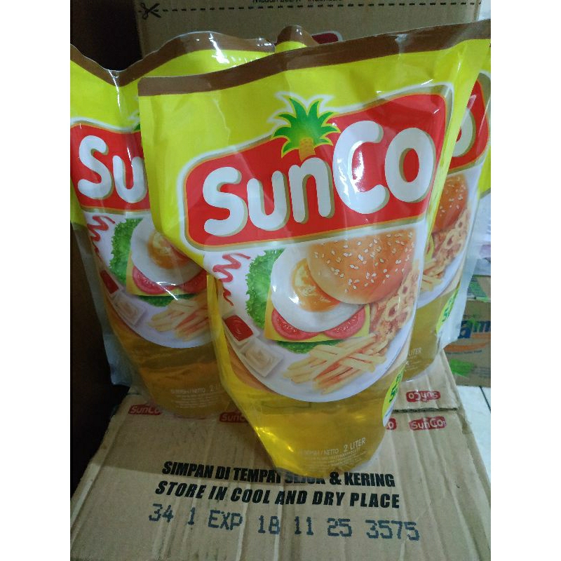 

Minyak goreng sunco refil 2 liter