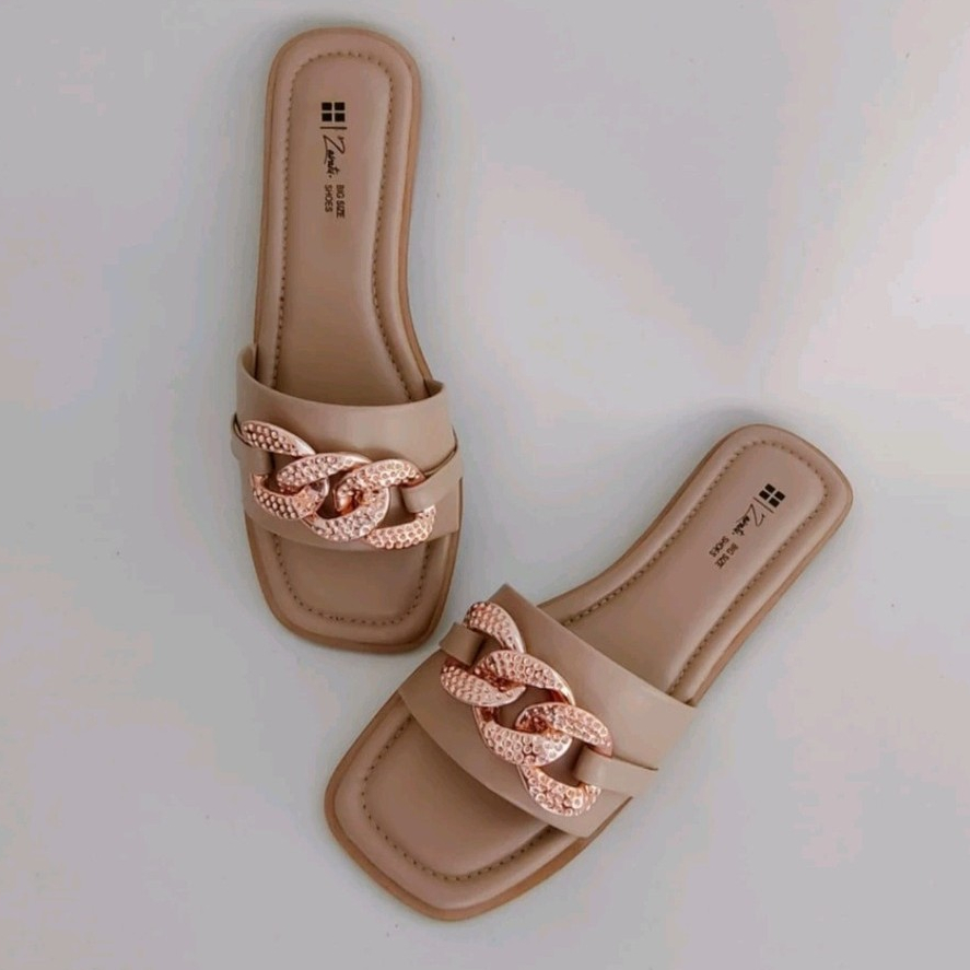 Sandal Teplek Wanita Ukuran 41-42-43-44-45 Sendal Flat Model Kekinian Ukuran JUMBO Sandal Modis Orig