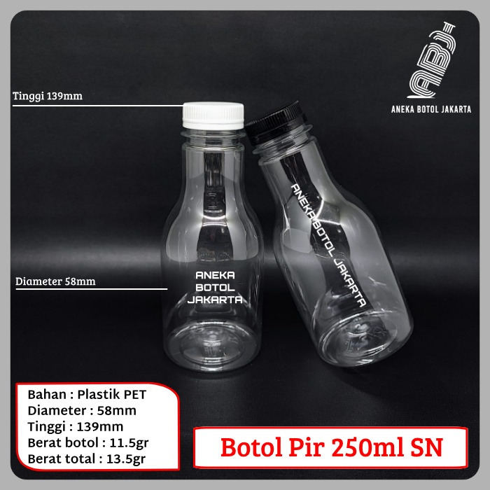 Botol pir 250ml  / Botol pear 250ml