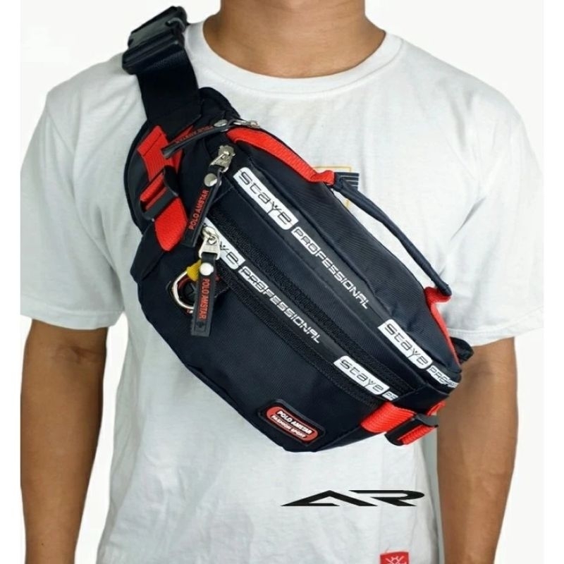 TAS SELEMPANG PRIA WAISTBAG POLO AMSTAR ORI