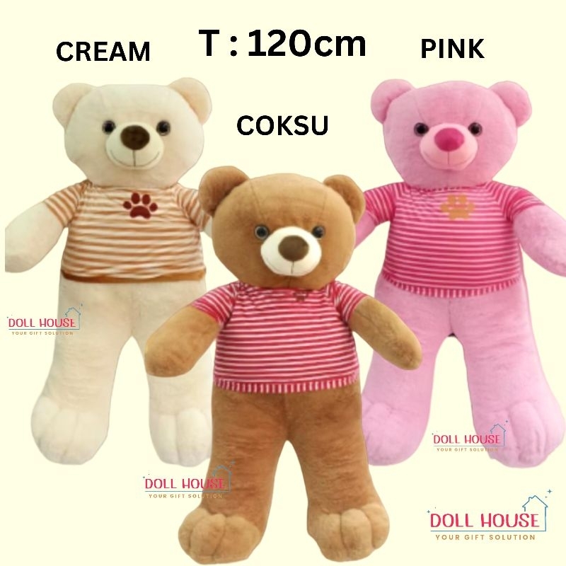 Boneka Beruang Boneka Bear t-shirt 120cm Teddy Bear Jumbo