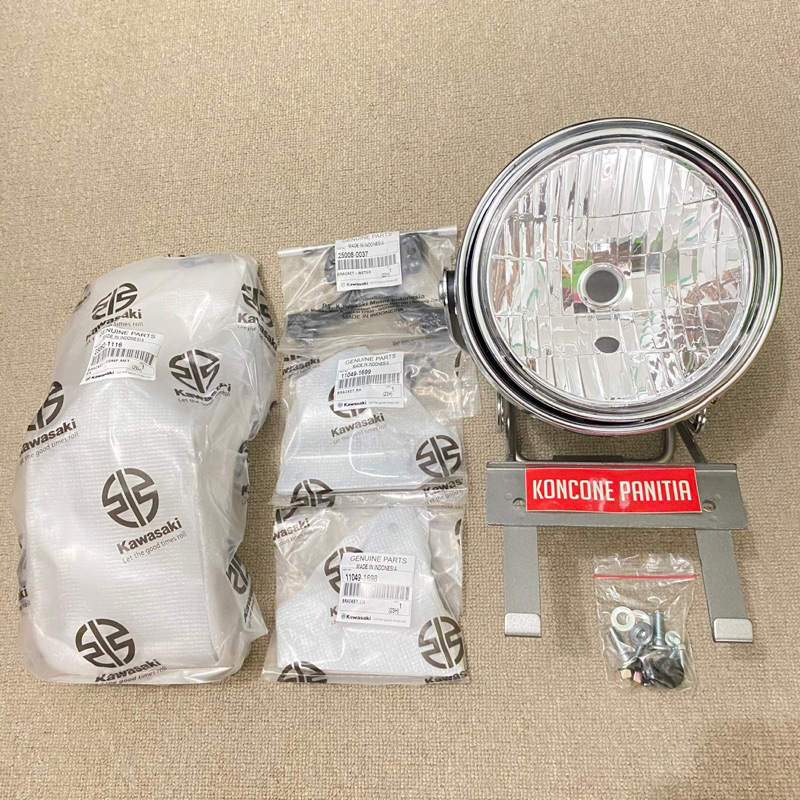 set breket lampu ninja ss original breket lampu ninja ss asli breket dan kupingan lampu bulat