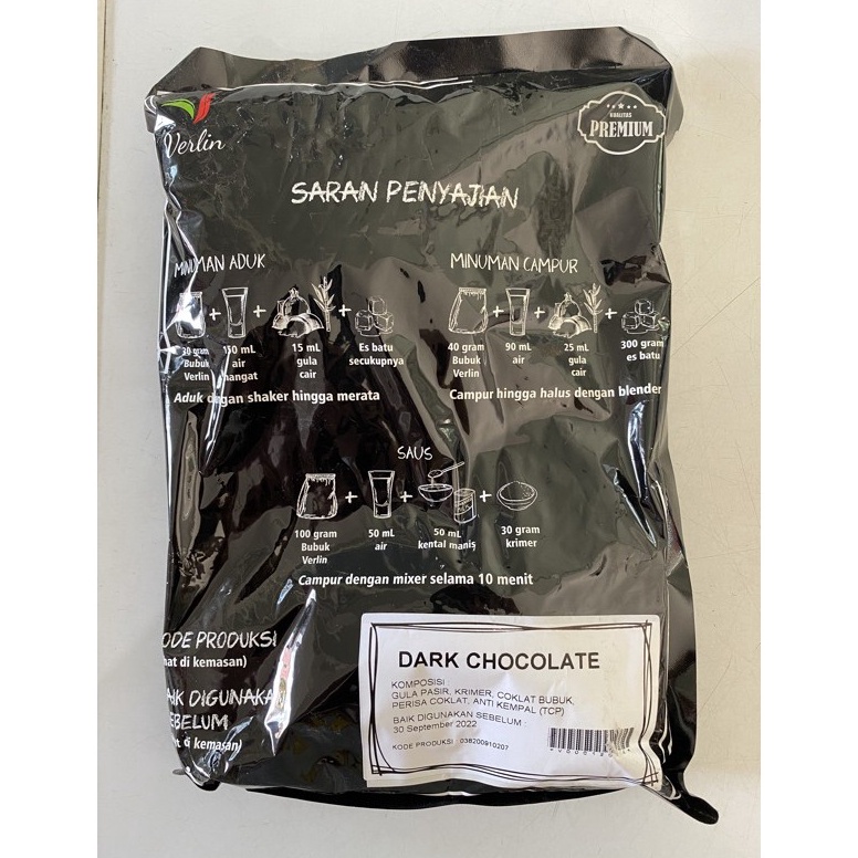 

[⌨G88➢] VERLIN DARK CHOCOLATE MURAH powder drink minuman bubuk (1kg) MurrrMerrr