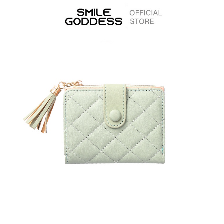 ➯ Smile Goddess Fashion Korea Dompet Wanita Kecil Dompet Kulit Lipat Dompet Wanita Mini Dompet Wanit