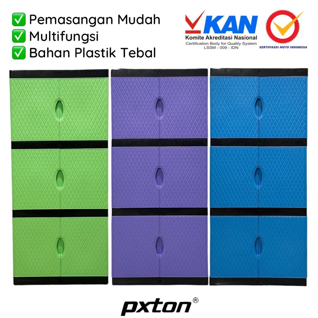 PXTON - LEMARI PAKAIAN PLASTIK DIAMOND / 3 SUSUN / 4 SUSUN / 2 SUSUN / Rak plastik / lemari baju / r