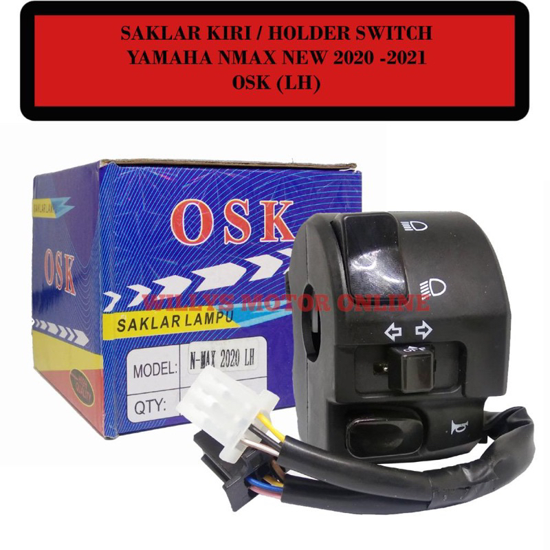 Saklar Nmax New Kiri OSK / Holder Switch Nmax New LH / Saklar Lampu