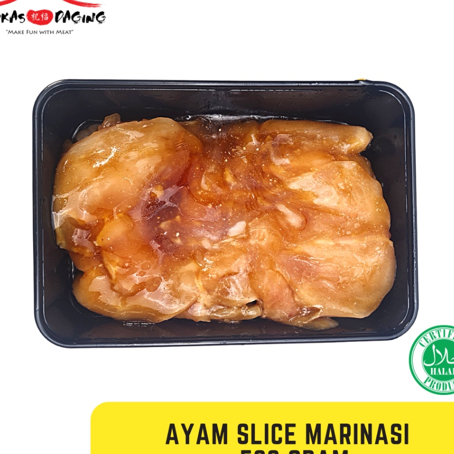 

KODE DAN855 AYAM Marinasi Ayam Fillet Slice | Daging Ayam Fillet Dada Marinasi BBQ
