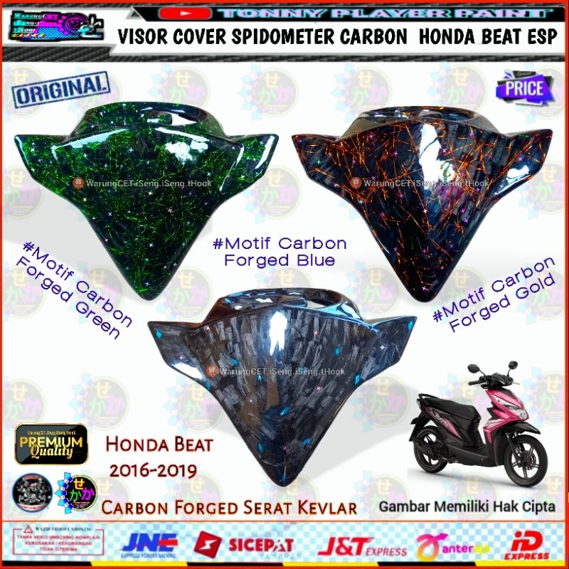 Visor Beat Carbon Forged / Spido Beat Esp Carbon / Cover Speedometer Beat Esp Carbon Karbon Spido  B