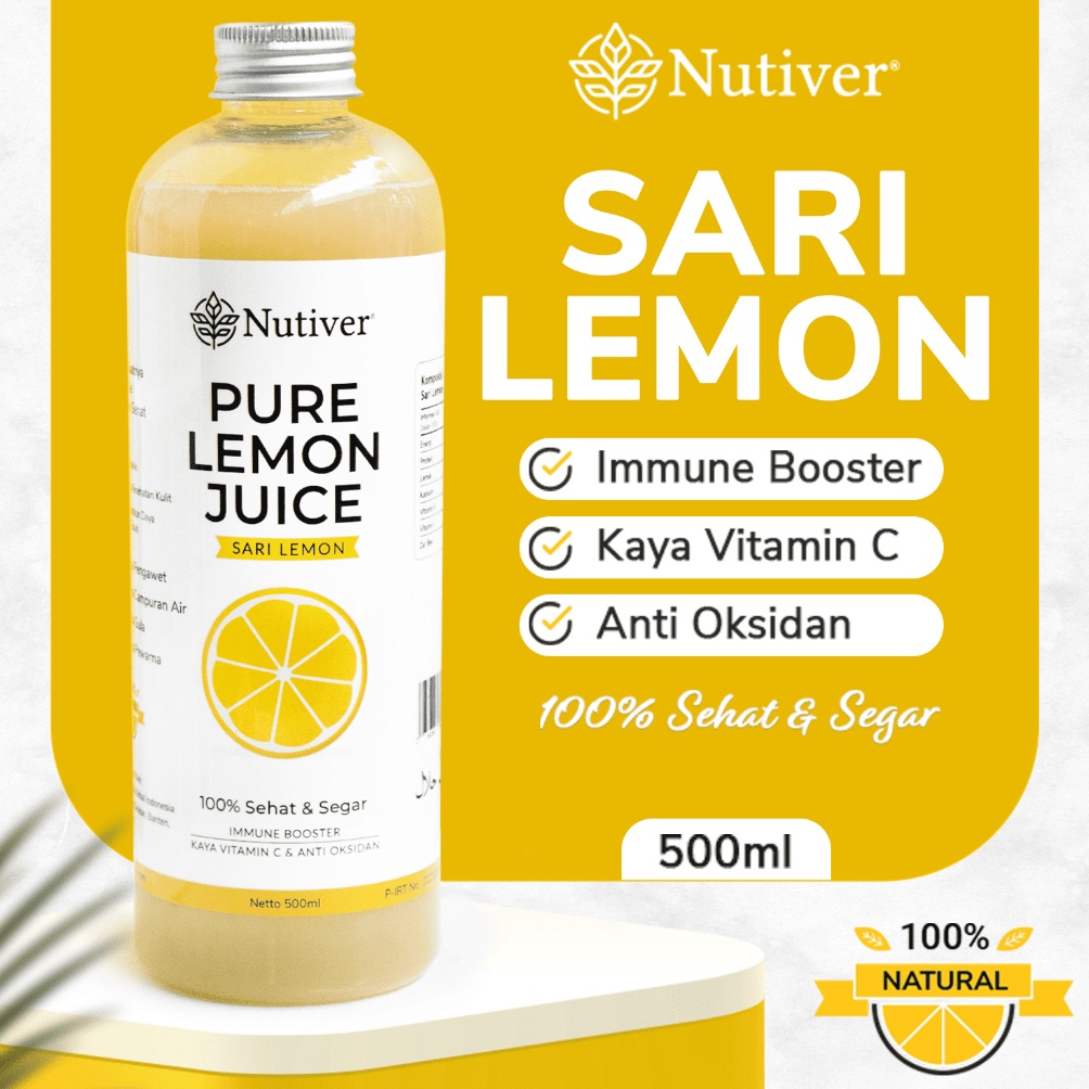 

L44ris Nutiver Sari Lemon 500ml / Air Lemon Murni / Pure lemon Juice / Jus Lemon Diet / Minuman Diet / Minuman - 500ml Elewen