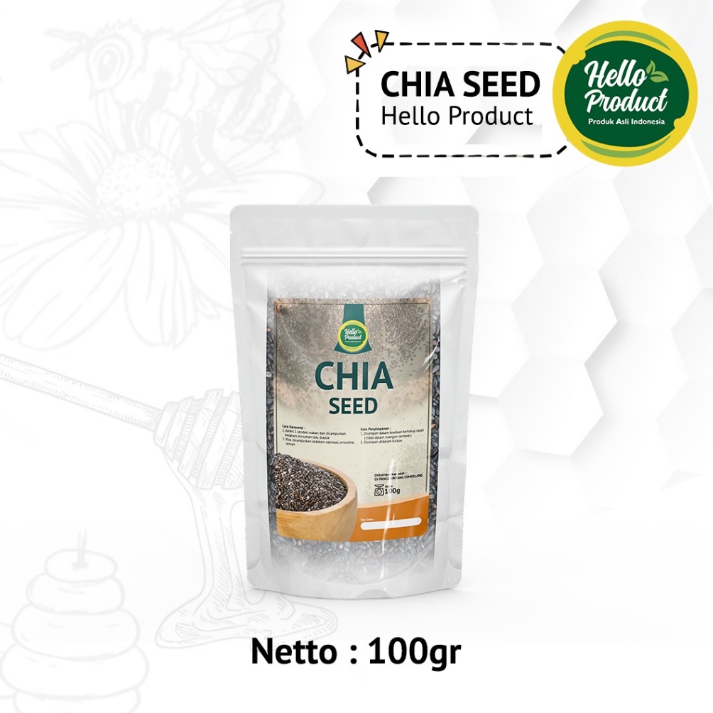 

☈ Chia Seed Organik Premium 100 Gram - Hello Product 70