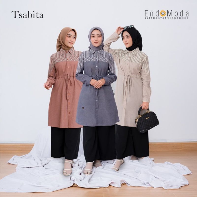Endomoda Tsabita Tunik katun mozaik scottish ori