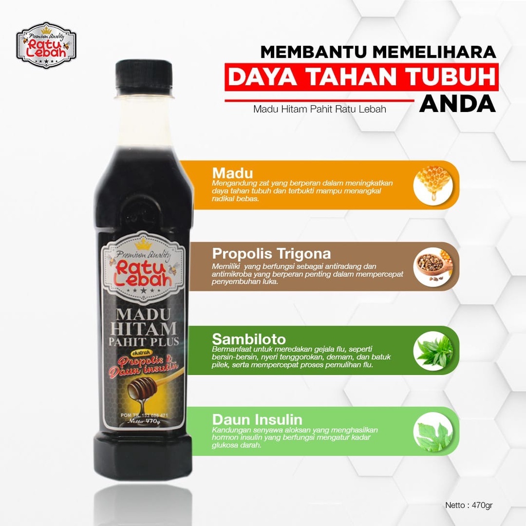 

Madu Hitam Pahit Ratu Lebah Bpom