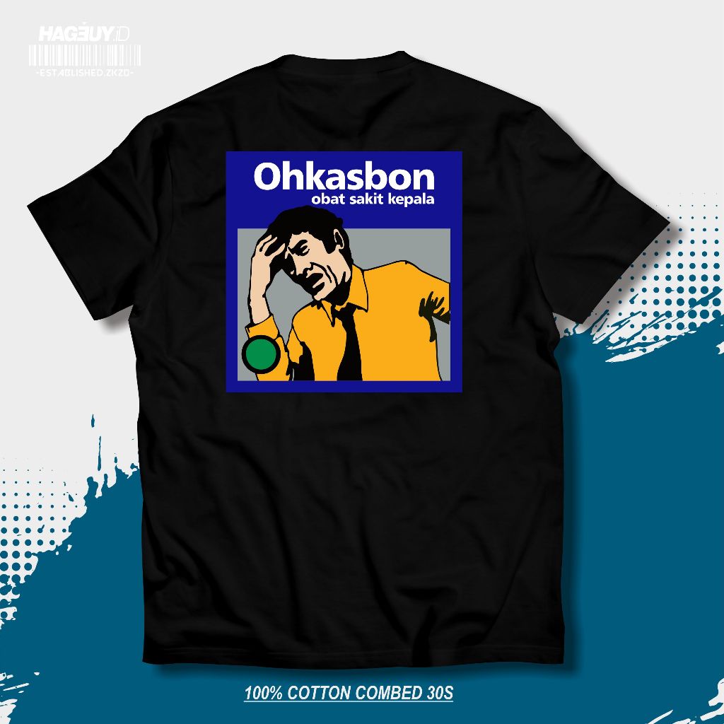 Kaos Pria Ohkasbon Terbaru Lengan Pendek Bahan Cotton Tshirt Cowok