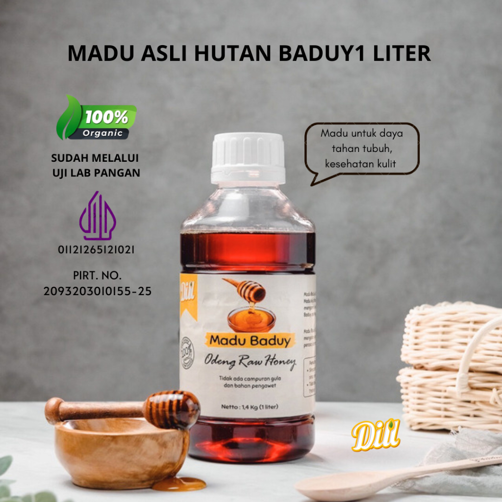 

Madu Murni Asli / Madu hutan Baduy / Madu Odeng 1 Liter