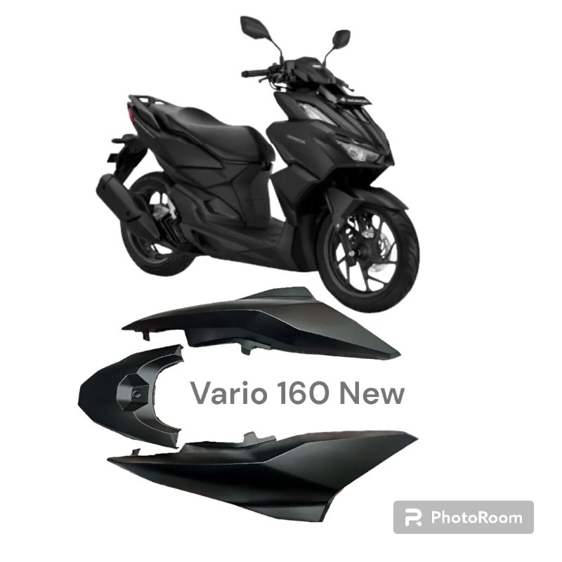 Body belakang Vario 160 New Hitam Doff