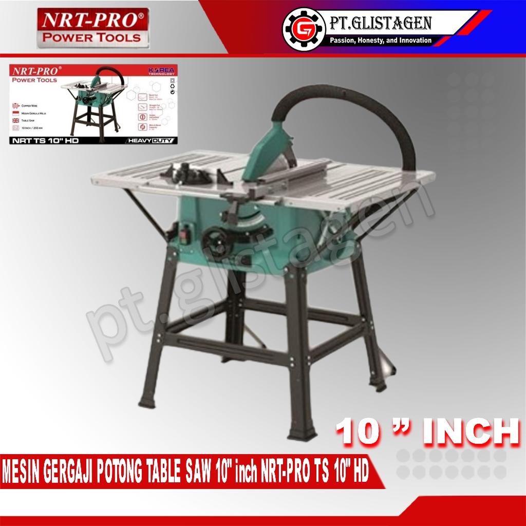 NRT-PRO TS 10" HD Mesin Table Saw 10" inch Meja Gergaji Potong Kayu Batu Table Saw 10" inch 10 in He