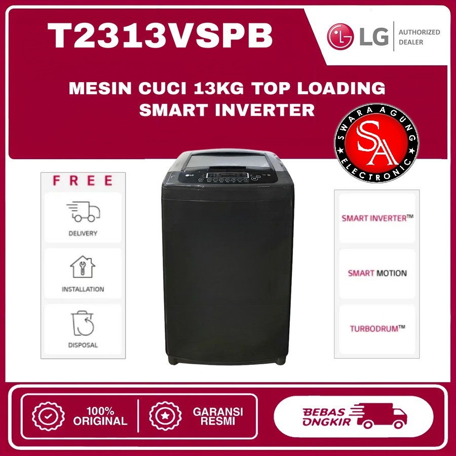 Mesin Cuci 1 Tabung 13Kg LG Type: T2313VSPB (Khusus Daerah Medan)