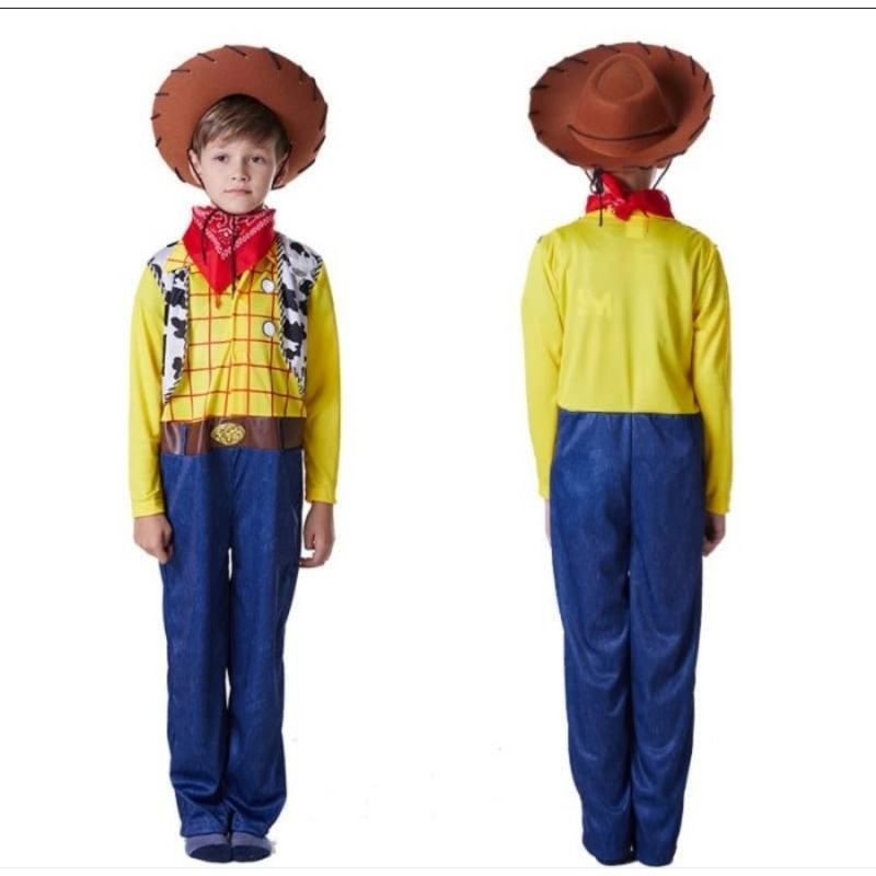 cowboy woody disney toy story costume kids | kostum woody koboi anak